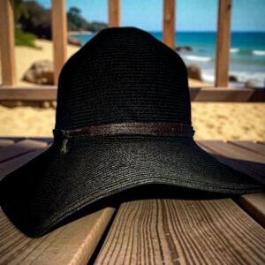 Elegant Black Wide-Brim Hat
